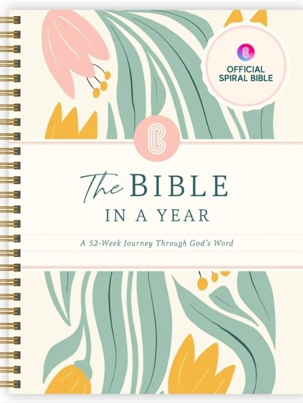 Bible In A Year Official Spiral Bible 52 Week Guided Reading Plan, Workbook